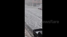 US: Severe Thunderstorm Brings Large Hail, Strong Winds To Oklahoma