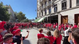 Wales fans beat out national anthem in Lyon, France ahead of Australia clash