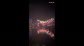An incredible glimpse of the fireworks at Brisbane RiverFire Event 2023