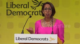Munira Wilson outlines party education proposals at Lib Dem Conference in Bournemouth, UK