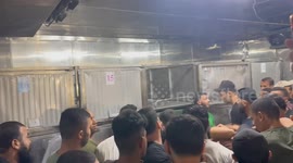 Funerals of five Palestinians killed during violent protest near Israeli border in Gaza