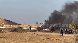 Palestinians Protest Along The Frontier with Israel, East of Gaza City