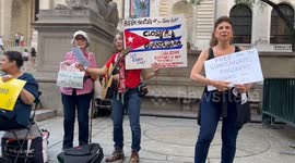 Grannies Sing at Global Protest to Close GITMO in New York, NY, USA