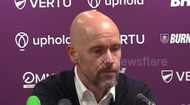 Erik Ten Hag Speaks About Jonny Evans at Post-match Press Conference in Burnley, UK
