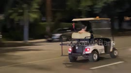 Golf cart leads police on car chase through North Hollywood