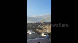 Trains cancelled as fire rips through Ayr Station Hotel
