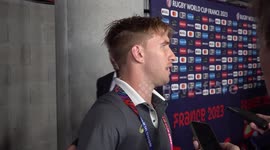 Wales 40-6 Australia: Tate McDermott mixed zone interview in Lyon, France