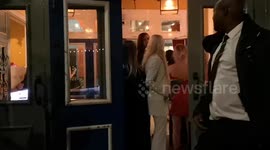 Danielle Harold departs The Inside Soap Awards after winning an award