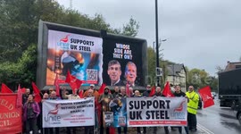 UK Steel Union Protest Takes Place in Sheffield, UK