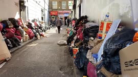 UK: Trash Pile Up On East London Streets Due To Continuing Strike By Binmen Over Pay