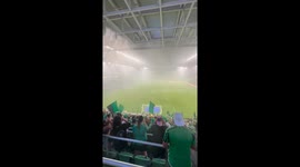 Severe weather delays Austin FC vs. LA Galaxy game at Q2 Stadium in Austin, Texas