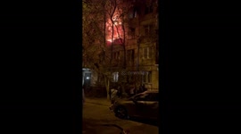 Residents slide down drain pipe to escape raging apartment fire in Moscow