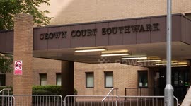 Shots of Southwark Crown Court amidst Seth Kneller sentencing in UK