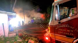 1st alarm Garage Fire, Walnut Street, Ashland, Pennsylvania