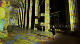 Canterbury Cathedral lights up for preview of Luxmuralis: Renaissance in Canterbury, UK