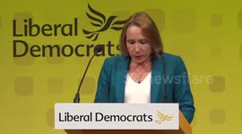 Helen Morgan booed at Lib Dem conference in Bournemouth, UK