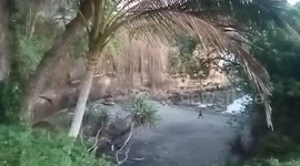 German tourist, 22, falls to his death while filming sunset from Bali beach cliff
