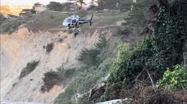 Hiker's desperate cell phone call leads to daring cliff rescue by helicopter in California