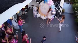 Disappointed grandfather tosses popper when gender reveal party shows he will not get grandson