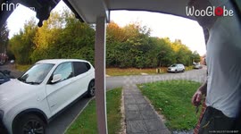 Ring Doorbell Camera catches man singlehandedly trying to create a windstorm