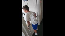 Son's spot-on morning mimicry of his mom reveals how well he knows her!