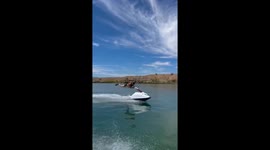 Jet Skier Edits Out Leg For Flying Effect