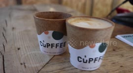 Eco-friendly coffee shop introduces edible cups to cut down on waste