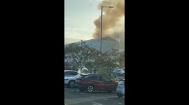Fire at Station Hotel in Ayr, Scotland.