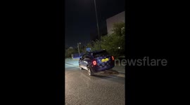 LONGER VERSION: Marcus Rashford seen driving on wrong side of road days after crashing Rolls Royce