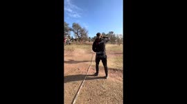 Motorbike racer's dramatic fall at Villa del Dique race