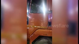 Enormous python rescued by cops from truck in northern India