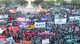 Protesters marched in defense of legal abortion in Buenos Aires, Argentina