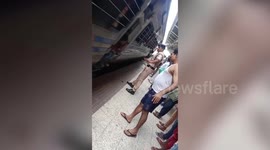 Close shave for man after he falls on railway track in northern India