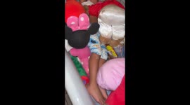 Toddler Sleeps With Sausage Package