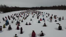 Meaning behind eerie art installation featuring army of scarecrows remains a mystery
