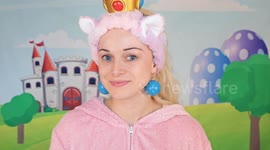 Princess Peach from Super Mario makeup transformation and tutorial