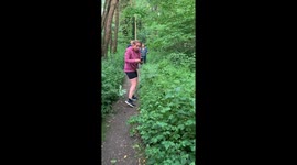 Confused badger's unexpected encounter with humans makes him feel 'trapped'