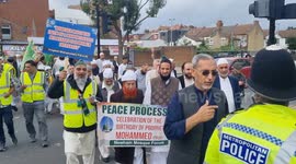 Peace Procession through East Ham in celebration of the Prophet Muhammad's Birthday.