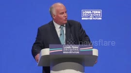 Andrew RT Davies speaks at Tory conference in Manchester, UK