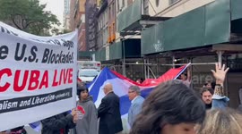 March in Solidarity with Cuba in New York, NY, USA