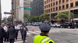Protest Against Benjamin Netanyahu During His Visit in New York, USA