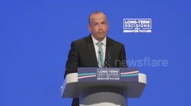 NI Secretary speaks at Tory conference in Manchester, UK