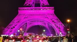 Eiffel Tower turns pink for breast cancer awareness as part of Pink October