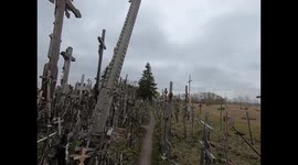 Traveller explores Lithuania's Hill of Crosses where mystery surrounds its origin