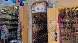 A Palestinian man Yacoub Natsheh, 59, makes a different types of glasses at a factory in the West Bank city of Hebron