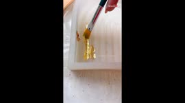 Artist uses resin to make beautiful arch trays textured with gold *Incredible Resin Art*