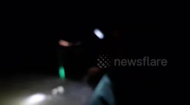 Vietnamese fisherman catches crabs at sunrise for local market