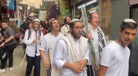Tension at Sukkot celebration in Jerusalem, Israel