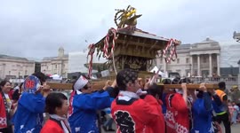 Visitors enjoy Japan Matsuri 2023 celebrations on Trafalgar Square