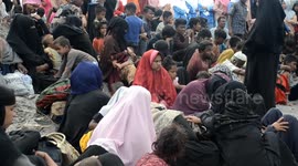 Rohingya refugees arrive on rickety boat in Aceh, Indonesia
